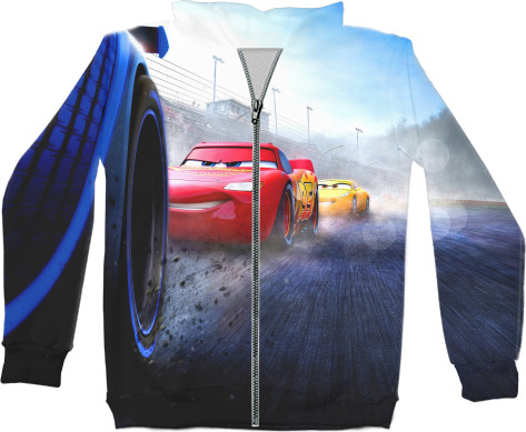 Unisex Zip-through Hoodie 3D - Lightning McQueen Cars - Mfest