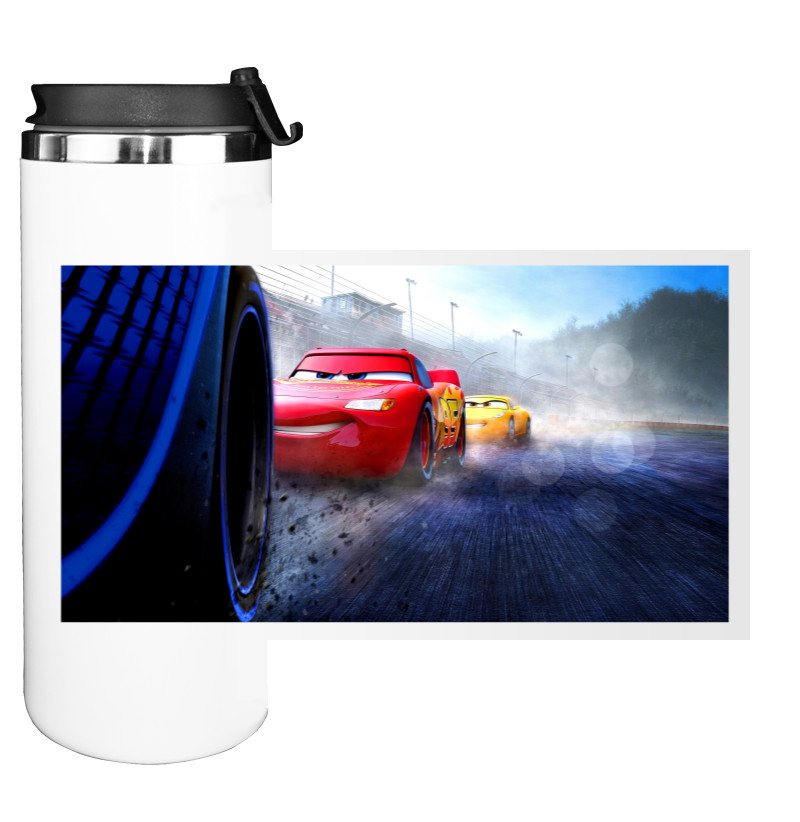 Water Bottle on Tumbler - Lightning McQueen Cars - Mfest