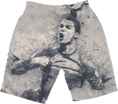 Men's Shorts 3D - Cristiano Ronaldo gray - Mfest