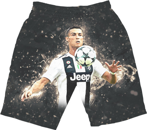 Kids' Shorts 3D - Cristiano Ronaldo Blue - Mfest