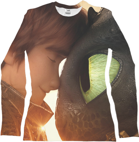 Women's Longsleeve Shirt 3D - How to Train Your Dragon Friends - Mfest