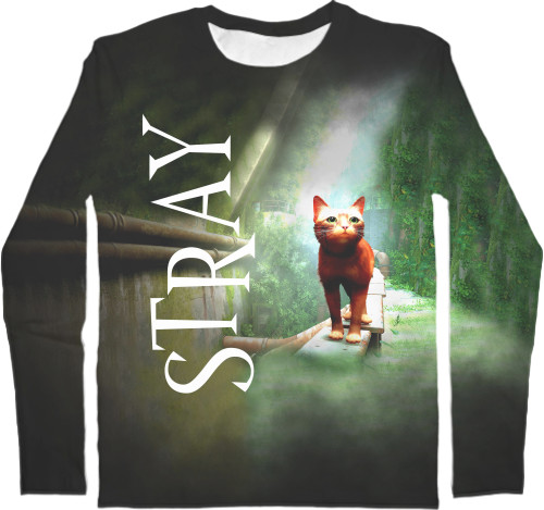 Kids' Longsleeve Shirt 3D - Lost Cat STRAY - Mfest