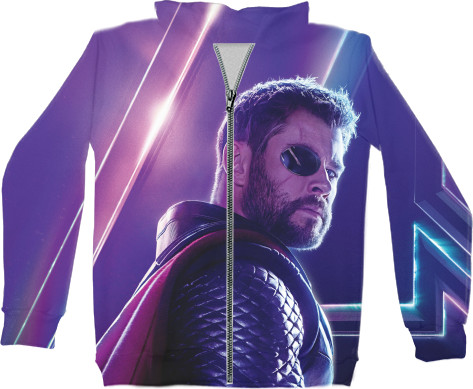 Unisex Zip-through Hoodie 3D - Thor - Mfest