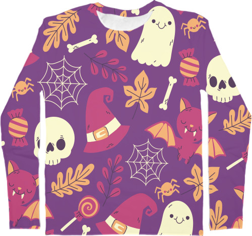 Kids' Longsleeve Shirt 3D - Halloween ghost - Mfest