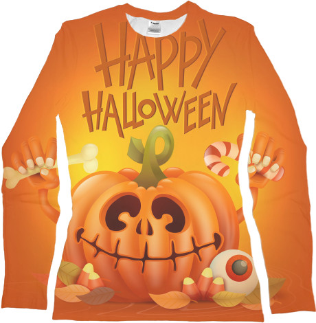 Women's Longsleeve Shirt 3D - Happy Halloween - Mfest