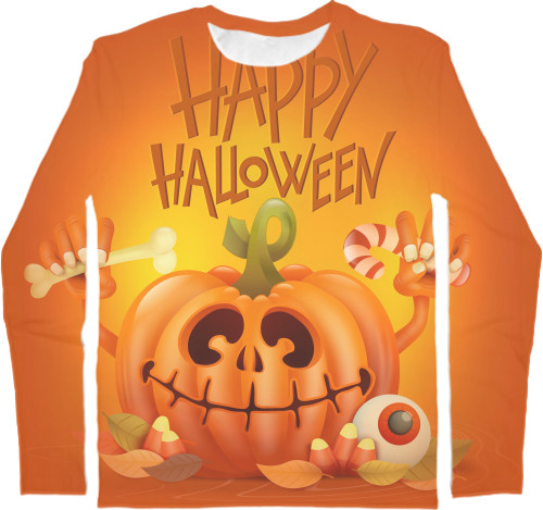 Men's Longsleeve Shirt 3D - Happy Halloween - Mfest