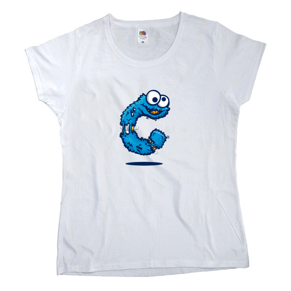 Women's T-shirt Fruit of the loom - Cookie Monster - Mfest