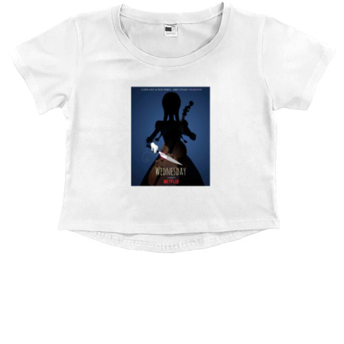 Kids' Premium Cropped T-Shirt - Wednesday - Mfest