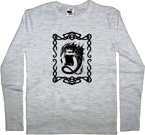 Men's Longsleeve Shirt - Fire breathing dragon - Mfest