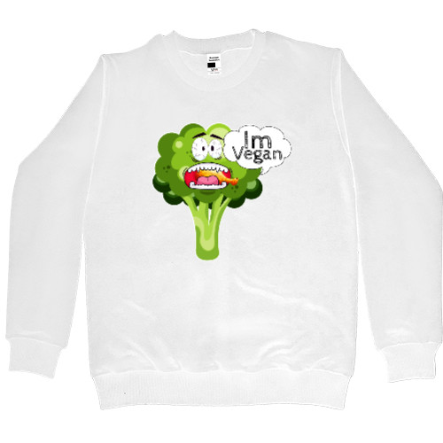 Men’s Premium Sweatshirt - I'm Vegan broccoli - Mfest