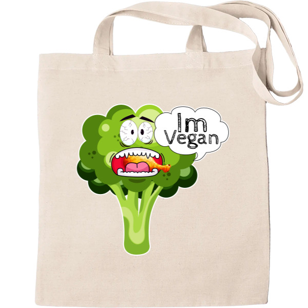 Эко-Сумка для шопинга - I'm Vegan broccoli - Mfest