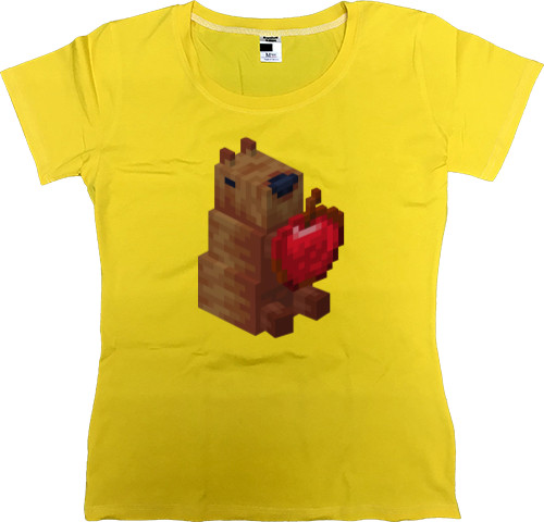 Women's Premium T-Shirt - Capybara minecraft - Mfest