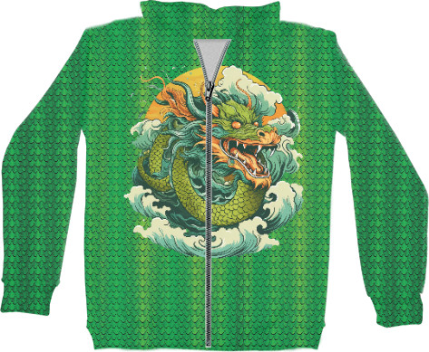 Unisex Zip-through Hoodie 3D - The Dragon - Mfest