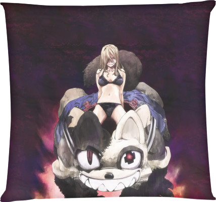 Square Throw Pillow -  Clair Aoki Gleipnir - Mfest