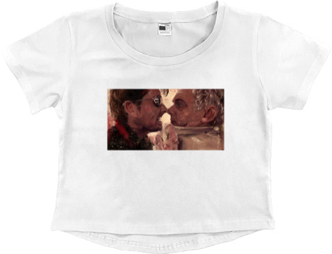 Women's Cropped Premium T-Shirt - Good Omens - Mfest