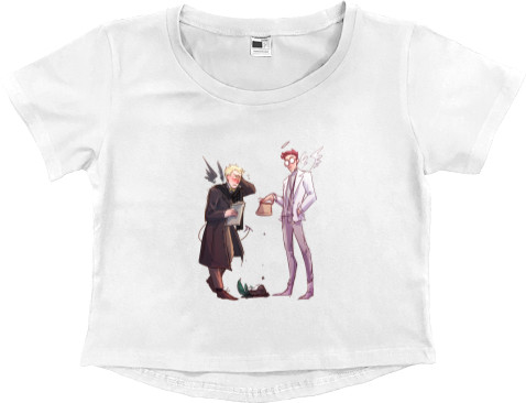 Women's Cropped Premium T-Shirt - Good Omens 7 - Mfest