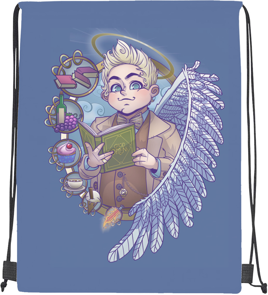 Drawstring Bag - good omens 6 - Mfest