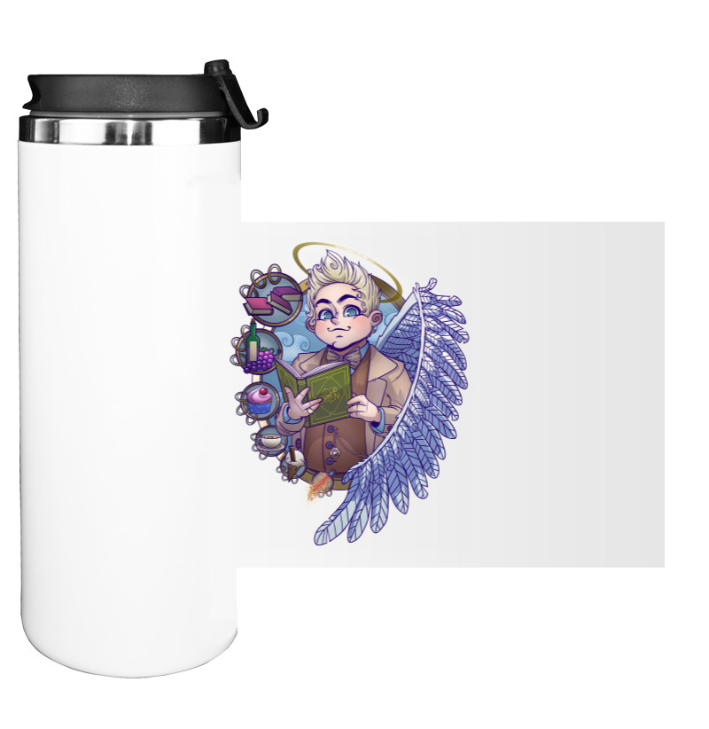 Water Bottle on Tumbler - good omens 6 - Mfest