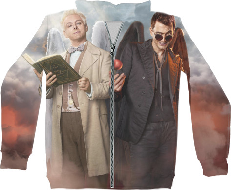 Kids' Zip-through Hoodie 3D - Good Omens 8 - Mfest