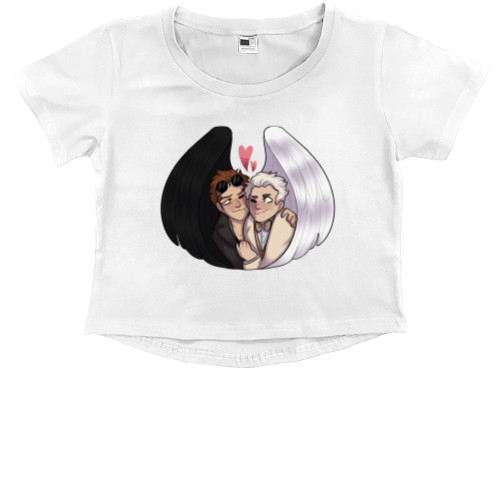 Kids' Premium Cropped T-Shirt - Good Omens 8 - Mfest