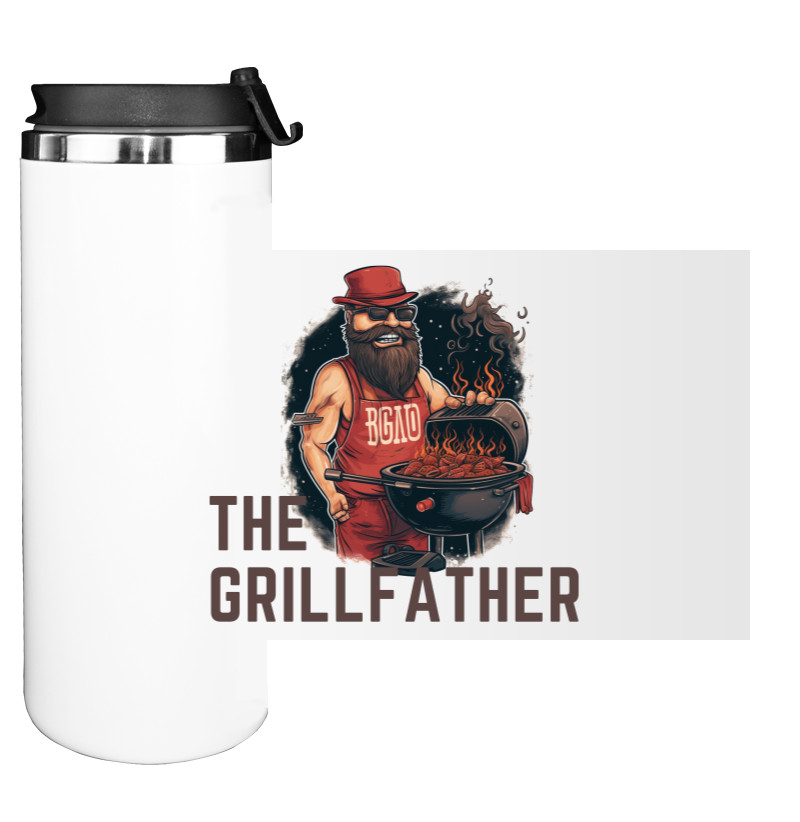 Water Bottle on Tumbler - The Grillfather BBQ dad - Mfest