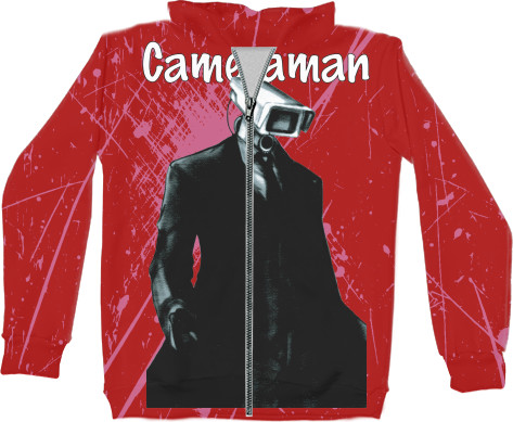 Unisex Zip-through Hoodie 3D - Camera Man 1 - Mfest