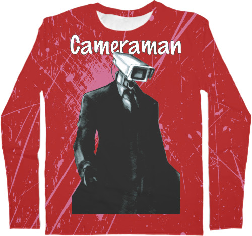 Kids' Longsleeve Shirt 3D - Camera Man 1 - Mfest