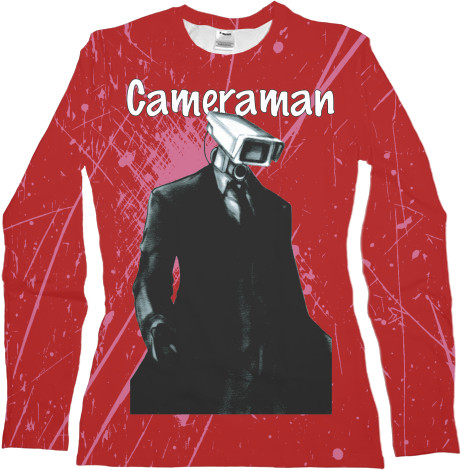 Women's Longsleeve Shirt 3D - Camera Man 1 - Mfest