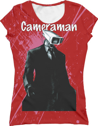 Women's T-Shirt 3D - Camera Man 1 - Mfest