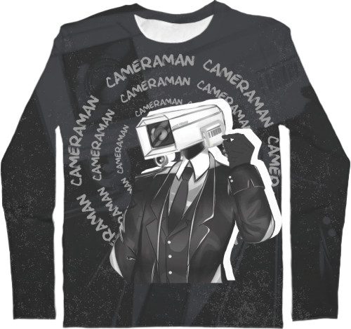 Men's Longsleeve Shirt 3D - Camera Man 2 - Mfest