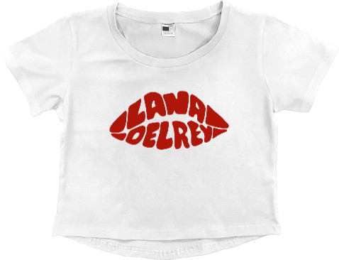 Women's Cropped Premium T-Shirt - Lana Del Rey logo 3 - Mfest