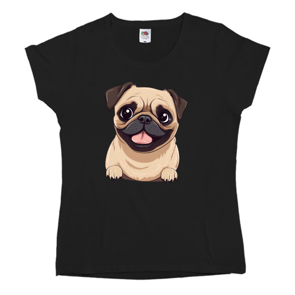 Women's T-shirt Fruit of the loom - Pug - Mfest