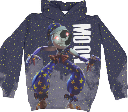 Unisex Hoodie 3D - FNAF - Five Nights at Freddy's - Moon - Mfest