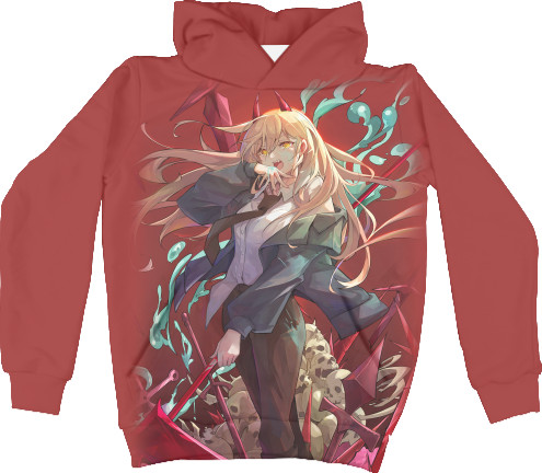 Kids' Hoodie 3D - Power - Chainsaw Man - Mfest