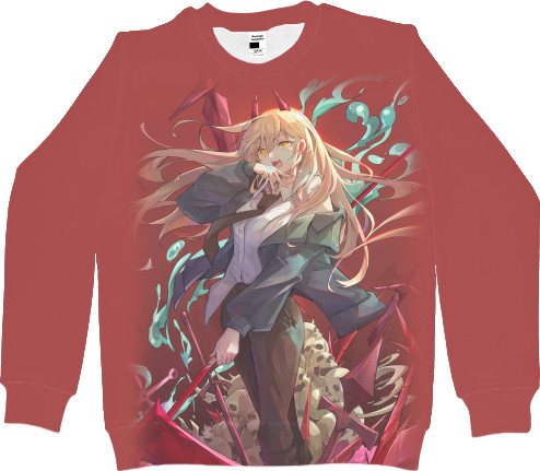 Kids' Sweatshirt 3D - Power - Chainsaw Man - Mfest