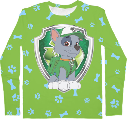 Men's Longsleeve Shirt 3D - Rocky Paw Patrol - Mfest