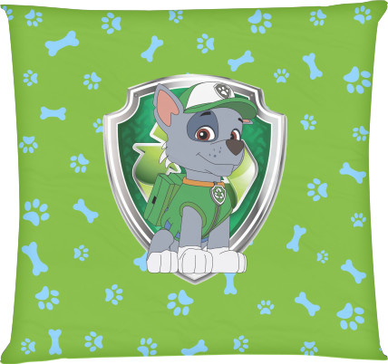 Square Throw Pillow - Rocky Paw Patrol - Mfest