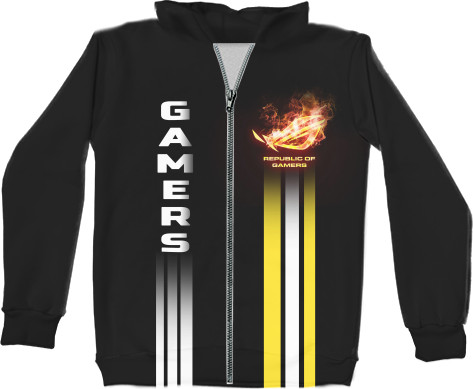 Unisex Zip-through Hoodie 3D - Gamers Premium - Mfest