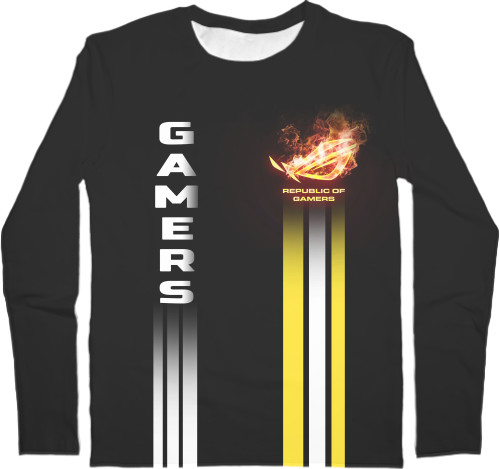 Men's Longsleeve Shirt 3D - Gamers Premium - Mfest