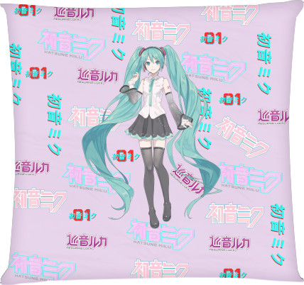 Square Throw Pillow - Hatsune Miku - Mfest