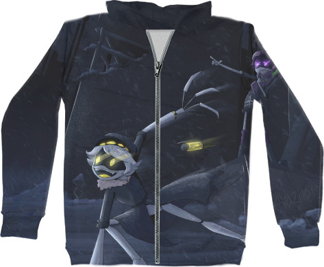 Kids' Zip-through Hoodie 3D - Murder Drones - Mfest