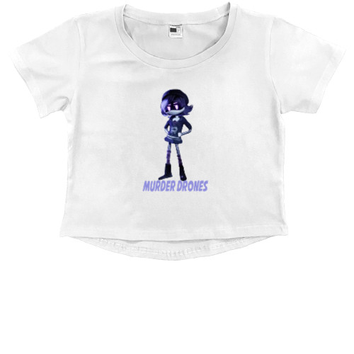 Kids' Premium Cropped T-Shirt - Uzi Murder Drone - Mfest