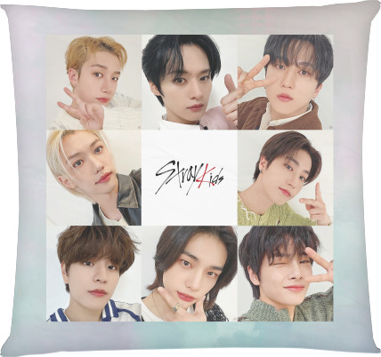 Square Throw Pillow - Stray Kids - Mfest