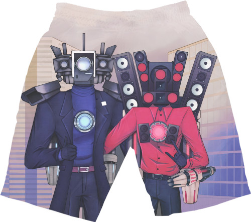 Men's Shorts 3D - Сameraman titan tv man titan   - Mfest