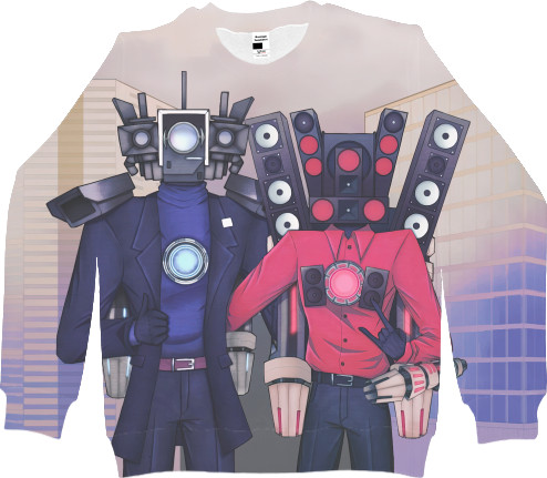 Men's Sweatshirt 3D - Сameraman titan tv man titan   - Mfest