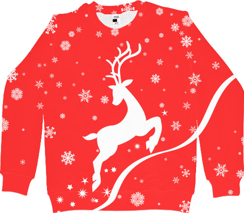 Women's Sweatshirt 3D - Christmas deer - Mfest