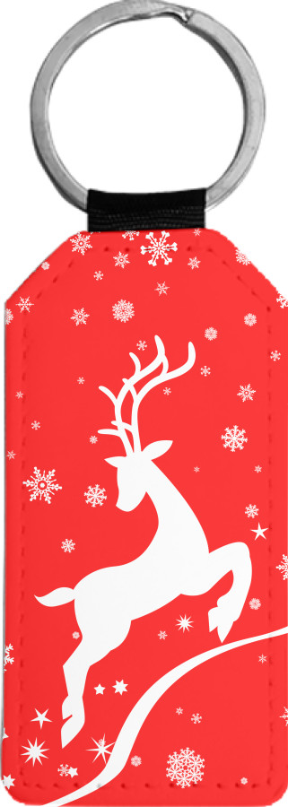 Rectangular Keychain - Christmas deer - Mfest