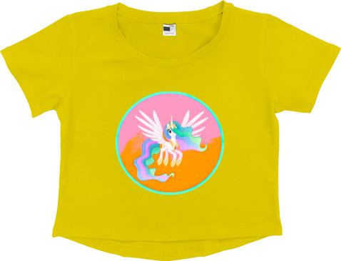 Women's Cropped Premium T-Shirt - Princess Celestia - Mfest