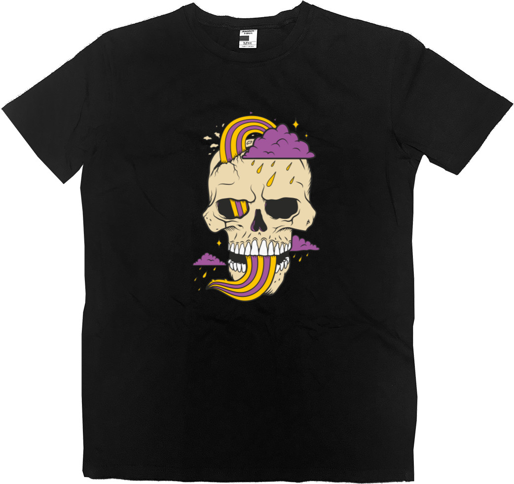 Men’s Premium T-Shirt -  Skull with cloud - Mfest