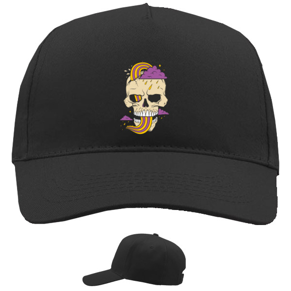 Baseball Caps - 5 panel -  Skull with cloud - Mfest